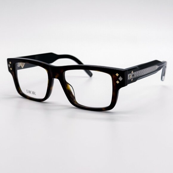 NEW DIOR CD DIAMONDO S3I 2000 SQUARE HAVANA EYEGLASSES DIOR - Picture 1 of 9